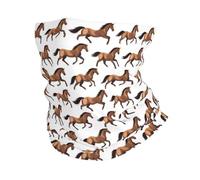 TZTTZT Scaldacollo per uomo e donna, con stampa di cavallo marrone, passamontagna, sciarpa, sciarpa, maschera, bandana