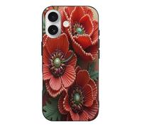 TZTTZT Stampa astratta di papaveri n. 27 compatibile con iPhone 17, custodia sottile e carina, compatibile con iPhone 17, controllo della fotocamera, antiurto, resistente ai graffi
