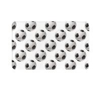 TZTTZT Tappeti da bagno 76 x 50 cm, tappetino da bagno assorbente, antiscivolo, lavabile in lavatrice, motivo: pallone da calcio, grazioso tappetino da bagno per doccia