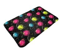 TZTTZT Tappeto da bagno colorato con stampa a palline, 76 x 50 cm, assorbente, antiscivolo, lavabile in lavatrice, tappetino da doccia per bagno