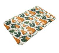 TZTTZT Tappeto da bagno con stampa tropicale di porcellino d'India, 76 x 50 cm, assorbente, antiscivolo, lavabile in lavatrice, tappetino da doccia per bagno