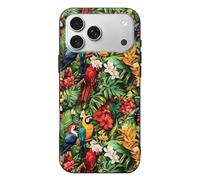TZTTZT Tropical Colorful Parrot A Print Compatibile con iPhone 17 Pro Max Custodia sottile e carina compatibile con iPhone 17 Pro Max, controllo della fotocamera, antiurto protettiva