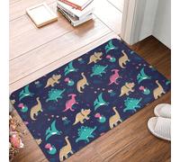 TZTTZT Zerbino con stampa di dinosauri L, tappetino per porta d'ingresso, per interni ed esterni, facile da pulire, per ingresso esterno, patio, 40,6 x 61 cm, per tutte le stagioni