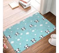 TZTTZT Zerbino per porta d'ingresso, per interni ed esterni, 40,6 x 61 cm, con simpatico panda e nuvola, tappeto da cucina per pavimento, lavabile, sottile, adatto sotto la porta, tappetino da bagno