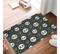 TZTTZT Zerbino per porta d'ingresso, per interni ed esterni, 40,6 x 61 cm, con simpatico panda in stile cartone animato, tappetino da cucina per pavimento, lavabile, sottile, adatto sotto la porta