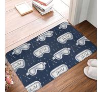 TZTTZT Zerbino per porta d'ingresso, per interni ed esterni, 40,6 x 61 cm, con stampa con maschera da sci, tappetino da cucina per pavimento, lavabile, sottile, adatto sotto la porta, tappetino da