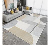 Tzvpsu Accessori camera da letto ragazza Grigio Giallo Disegno Geometrico Soggiorno Divano Tappeto accessori per la stanza del bambino tappeti lavabili 200x350cm