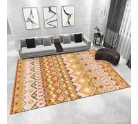 Tzvpsu Accessori per la camera da letto del bambino Giallo arancione retrò design geometrico moderno tappeto decorativo soggiorno tappeti ragazza accessori 200x350cm