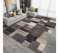 Tzvpsu Accessori per la casa soggiorno Marrone grigio retrò disegno geometrico antimacchia tappeto ragazza accessori playhouse accessori 80x160cm