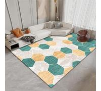 Tzvpsu Complementi arredo moderno Geometria blu giallo foglie modello balcone moquette decorazioni camera da letto ragazzo accessori ragazza 160x200cm