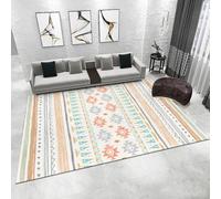 Tzvpsu Decorazione per la casa Giallo blu moderno design geometrico della ragazza tappeto tappeto playhouse accessori accessori per camera da letto 100x160cm