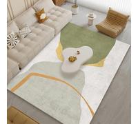 Tzvpsu Decorazioni per la stanza della neonata verde, giallo, grigio minimalista, geometrico, tappeto per camera da letto, camera da letto, decorazione per camera da letto, camera da letto, ragazza