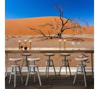 Tzxztt Alberi Del Deserto Dal Cielo Blu Arte Creativa Moderna Carta Da Parati 3d Seta Pregiata Testurizzata Ideale Per La Camera Letto Del Soggiorno-400cm×280cm
