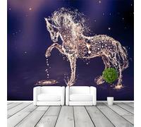 Tzxztt Animale Astratto Cavallo Stella Arte Moderna Carta Da Parati 3d Seta Pregiata Testurizzata Ideale Per La Camera Letto Del Soggiorno-430cm×300cm