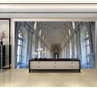 Tzxztt Architettura Creativa Tridimensionale Su Larga Scala Con Estensione Spaziale Moderna Carta Da Parati 3D Seta Pregiata Testurizzata Ideale Per La Camera Letto Del Soggiorno-200cm×140cm