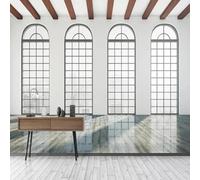 Tzxztt Architettura Tridimensionale Finestre Espansione Spazio Moderna Carta Da Parati 3D Seta Pregiata Testurizzata Ideale Per La Camera Letto Del Soggiorno-430cm×300cm