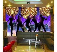 Tzxztt Astratto Architettura Viola Personaggi Danza Moderna Carta Da Parati 3D Seta Pregiata Testurizzata Ideale Per La Camera Letto Del Soggiorno-300cm×210cm