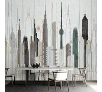Tzxztt Astratto Retrò Architettura Geometria Linee Moderna Carta Da Parati 3D Seta Pregiata Testurizzata Ideale Per La Camera Letto Del Soggiorno-430cm×300cm
