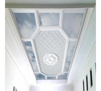 Tzxztt Cielo Blu Nuvole Bianche Creativo Gesso Intaglio Moderna Carta Da Parati 3D Seta Pregiata Testurizzata Ideale Per La Camera Letto Del Soggiorno-150cm×105cm