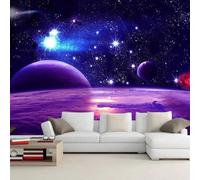 Tzxztt Cielo Stellato Tridimensionale E Colorato Pianeta Stelle Moderna Carta Da Parati 3D Seta Pregiata Testurizzata Ideale Per La Camera Letto Del Soggiorno-350cm×256cm