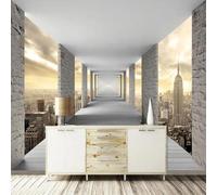 Tzxztt Città Architettura Corridoi Spazio Estensione Moderna Carta Da Parati 3D Seta Pregiata Testurizzata Ideale Per La Camera Letto Del Soggiorno-400cm×280cm