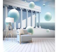 Tzxztt Creatività Tridimensionale Architettura Mare Sfera Moderna Carta Da Parati 3D Seta Pregiata Testurizzata Ideale Per La Camera Letto Del Soggiorno-300cm×210cm