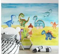 Tzxztt Dinosauri Creativi Minimalisti Disegnati A Mano Moderna Carta Da Parati 3D Seta Pregiata Testurizzata Ideale Per La Camera Letto Del Soggiorno-430cm×300cm