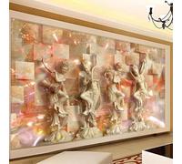 Tzxztt Figure Creative Su Muro Di Mattoni Arte Della Danza Moderna Carta Da Parati 3D Seta Pregiata Testurizzata Ideale Per La Camera Letto Del Soggiorno-430cm×300cm