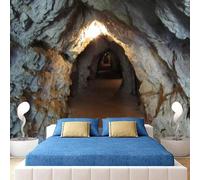 Tzxztt Minimalista Tridimensionale Caverna Tunnel Espansione Spaziale Moderna Carta Da Parati 3D Seta Pregiata Testurizzata Ideale Per La Camera Letto Del Soggiorno-250cm×170cm