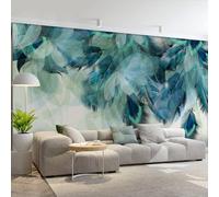 Tzxztt Pavone Con Piuma Blu Moderna Carta Da Parati 3d In Seta Goffrata Materiale Ideale Per La Camera Letto Del Soggiorno-430cm×300cm