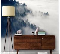 Tzxztt Personale Bello Nebbia Foresta Montagna Incantata Moderna Carta Da Parati 3D Seta Pregiata Testurizzata Ideale Per La Camera Letto Del Soggiorno-200cm×140cm