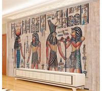 Tzxztt Retro Disegnato A Mano Astratto Egitto Civiltà Persone Moderna Carta Da Parati 3D Seta Pregiata Testurizzata Ideale Per La Camera Letto Del Soggiorno-400cm×280cm