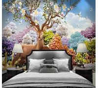 Tzxztt Rilievo Colorato Foresta Alce Volo degli Uccelli In Volo Moderna Carta Da Parati 3D Seta Pregiata Testurizzata Ideale Per La Camera Letto Del Soggiorno-150cm×105cm
