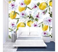 Tzxztt Semplice Pianta Foglia Fiore Frutto Moderna Carta Da Parati 3d Seta Pregiata Testurizzata Ideale Per La Camera Letto Del Soggiorno-250cm×170cm