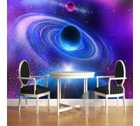 Tzxztt Semplice Tridimensionale Colorato Galassia Pianeta Moderna Carta Da Parati 3D Seta Pregiata Testurizzata Ideale Per La Camera Letto Del Soggiorno-300cm×210cm