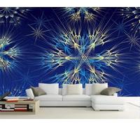 Tzxztt Stereo Blu Fantasia Arte Creativa Moderna Carta Da Parati 3d Seta Pregiata Testurizzata Ideale Per La Camera Letto Del Soggiorno-430cm×300cm