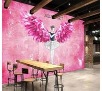 Tzxztt Tridimensionale Accogliente Elegante Stile Industriale Danza Yoga Moderna Carta Da Parati 3D Seta Pregiata Testurizzata Ideale Per La Camera Letto Del Soggiorno-200cm×140cm