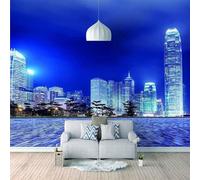 Tzxztt Tridimensionale Blu Cielo Città Architettura Moderna Carta Da Parati 3D Seta Pregiata Testurizzata Ideale Per La Camera Letto Del Soggiorno-150cm×105cm