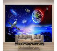 Tzxztt Tridimensionale Blu Spazio Pianeta Universo Moderna Carta Da Parati 3D Seta Pregiata Testurizzata Ideale Per La Camera Letto Del Soggiorno-250cm×170cm