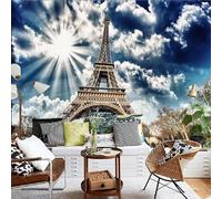 Tzxztt Tridimensionale Cielo Azzurro Nuvole Bianche Sole Architettura Moderna Carta Da Parati 3D Seta Pregiata Testurizzata Ideale Per La Camera Letto Del Soggiorno-430cm×300cm