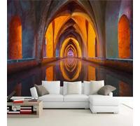 Tzxztt Tridimensionale Colorato Architettura Spazio Estensione Moderna Carta Da Parati 3D Seta Pregiata Testurizzata Ideale Per La Camera Letto Del Soggiorno-350cm×256cm