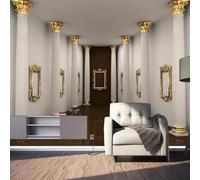 Tzxztt Tridimensionale Corridoio Architettura Spazio Espansione Moderna Carta Da Parati 3D Seta Pregiata Testurizzata Ideale Per La Camera Letto Del Soggiorno-250cm×170cm
