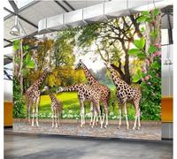 Tzxztt Tridimensionale Estetico Foresta Parco Giraffa Moderna Carta Da Parati 3D Seta Pregiata Testurizzata Ideale Per La Camera Letto Del Soggiorno-250cm×170cm