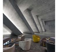 Tzxztt Tridimensionale Grigio Architettura Espansione Spazio Moderna Carta Da Parati 3D Seta Pregiata Testurizzata Ideale Per La Camera Letto Del Soggiorno-300cm×210cm