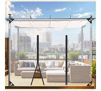 TZYYAO Telone Trasparente con Cerniera,400g/㎡ Teloni Resistente del Vinile del PVC,Raggi UV,Resistenza allo Strappo,Giardini/Campeggio/Carport Pannelli Laterali Telo Trasparente,WxH-3x2.5m/9.8x8.2ft