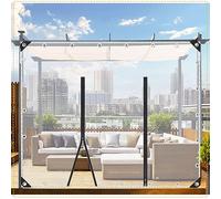 TZYYAO Telone Trasparente con Cerniera,400g/㎡ Teloni Resistente del Vinile del PVC,Raggi UV,Resistenza allo Strappo,Giardini/Campeggio/Carport Pannelli Laterali Telo Trasparente,WxH-2x3m/6.6x9.8ft