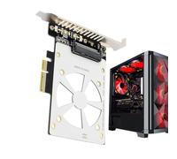 U.2 Expansion Adapter Card, Pcie 4.0 U.2 Interface Expansion SsdNvme, High-Speed Transfer Connector, Stable System Performance, Data Upgrade Pc Builders. Tech Hobbyists, 12x12x3cm Metal