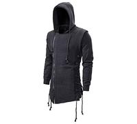 U/A Assassin's Creed Felpa da uomo con cappuccio scuro Giacca larga grigia, grigio, L