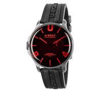 U-Boat 8465/B Darkmoon 44mm Rosso Vetro Acciaio Orologio da Polso