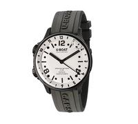 U-Boat Capsoil U8889/A Dual Time Watch - 45mm DLC Steel, White Dial, Oil Immersion